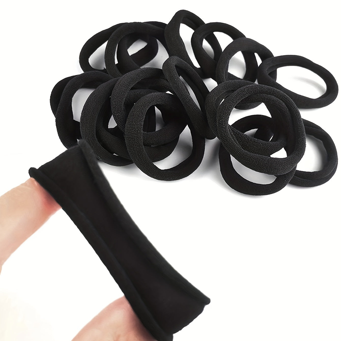50 Seamless Hair Elastics Ties Stretchy Rubber Bands Ponytail Holder