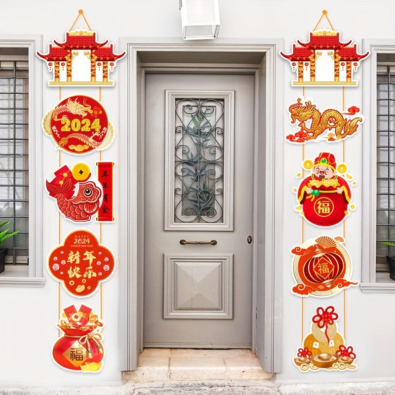 Spring Party Door Banner Happy Spring Door Couplets Holiday Decoration