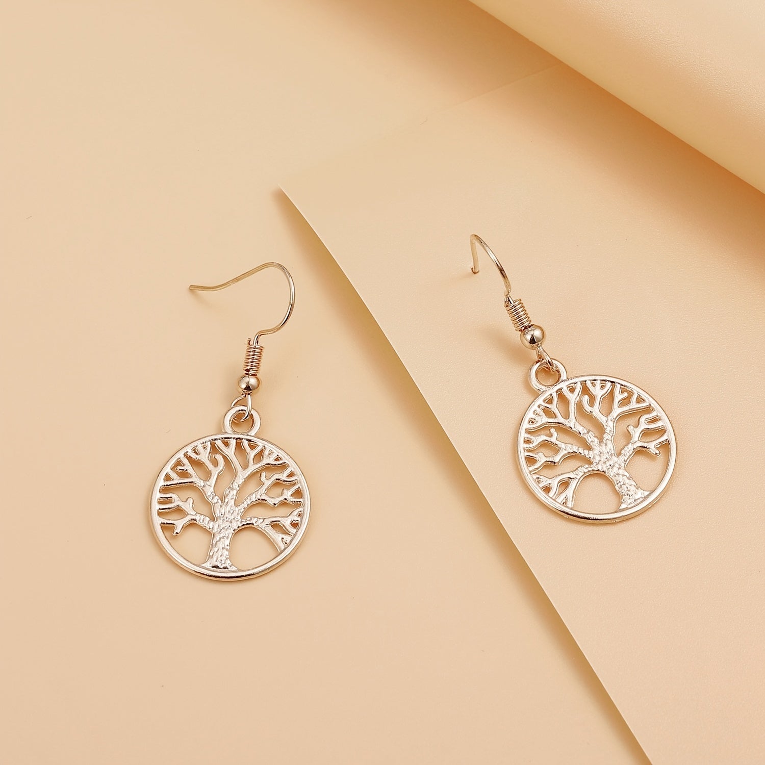 Golden Tree Of Life Earrings Women's Jewelry Gift