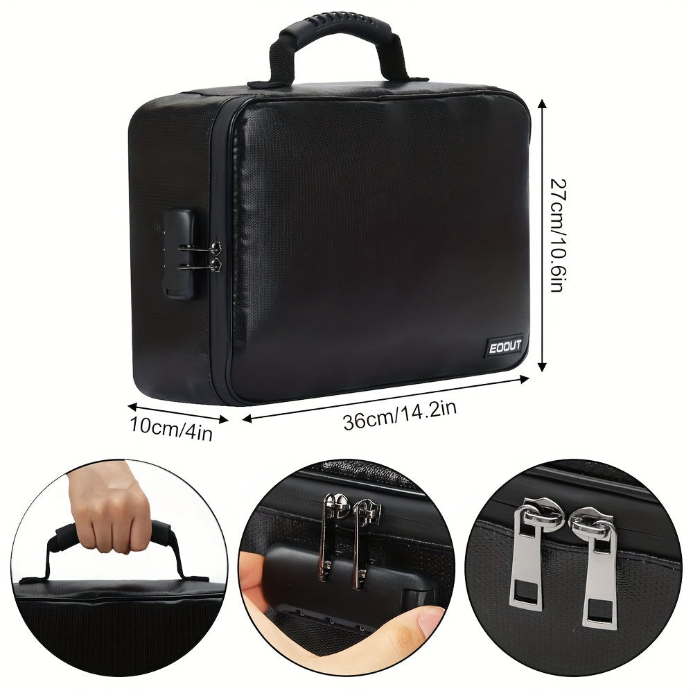 Fireproof Storage Box Lock Waterproof Documents Valuables Room Decor