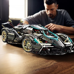 1330pcs Sports Car Model Kit DIY Assembly High ABS Plastic Vehicle Set