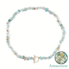 Bohemian Gem Gravel Healing Necklace for Women