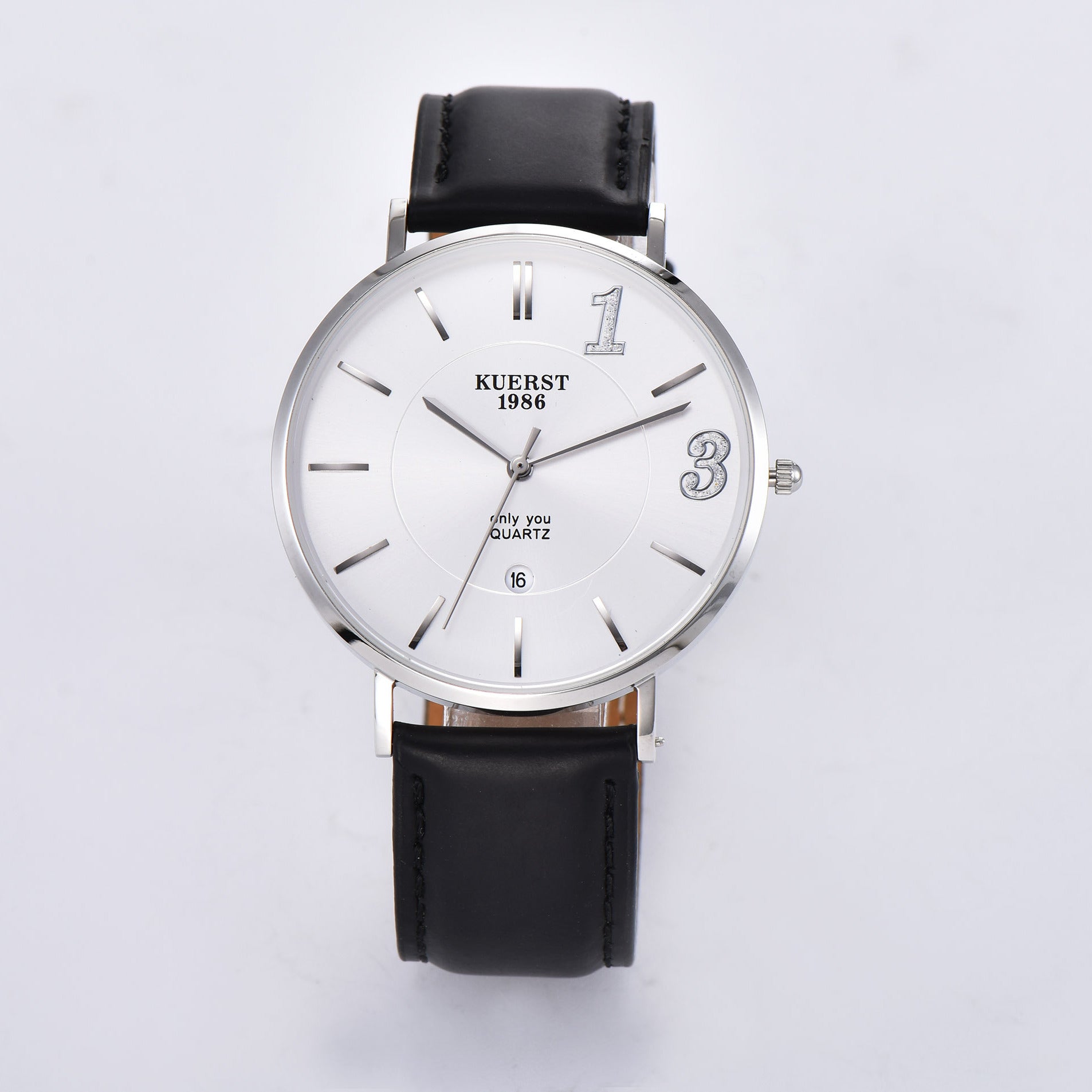 KUERST Ultra Thin Quartz Watch Calendar Romantic Wristwatch Gift