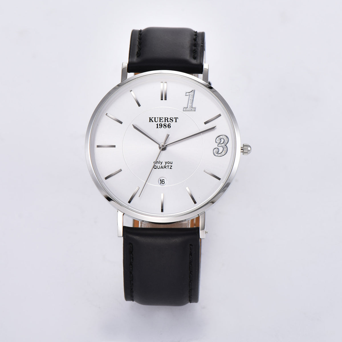 KUERST Ultra Thin Quartz Watch Calendar Romantic Wristwatch Gift