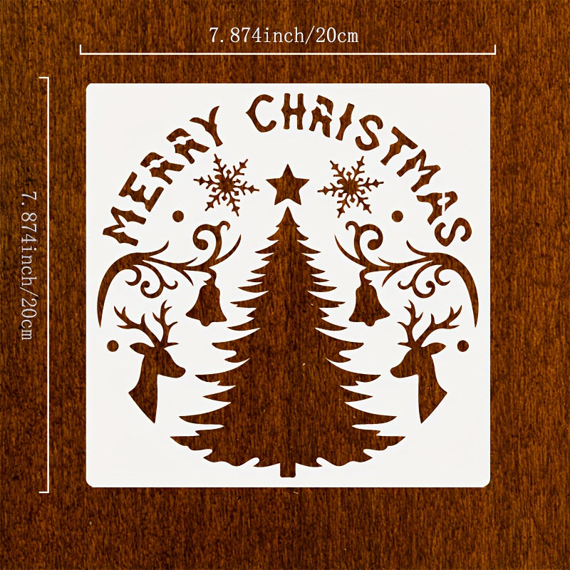 Reusable Christmas Tree Deer Drawing Template DIY Decoration