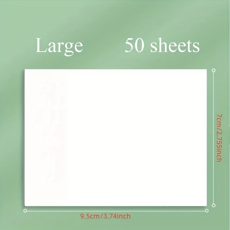 50 Transparent Sticky Notes for School, Office, Journaling