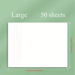 50 Transparent Sticky Notes for School, Office, Journaling