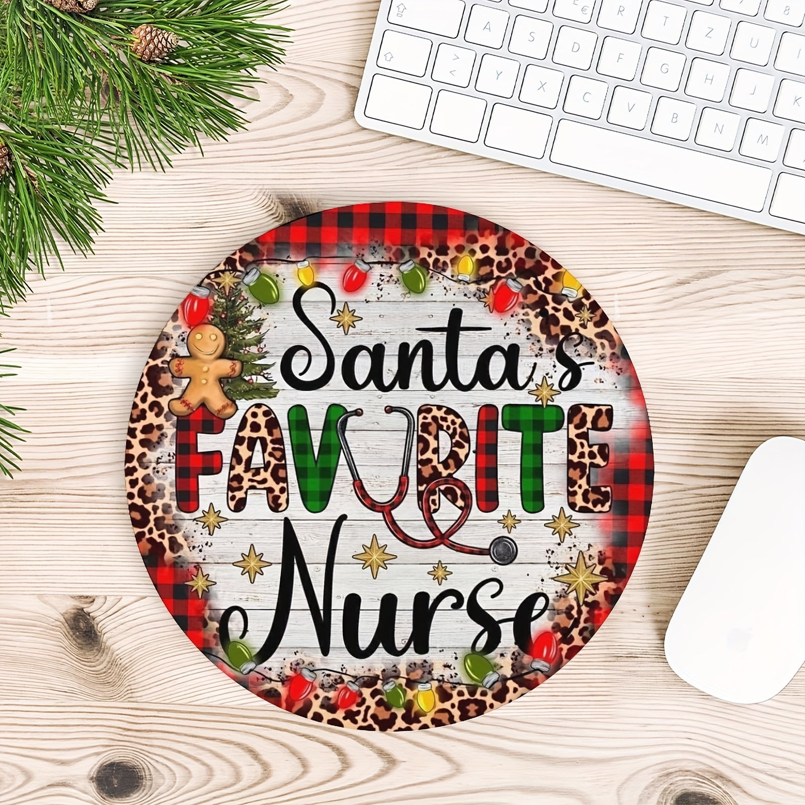Round Gaming Mouse Pad Non-slip Rubber Mat 7.8"x0.12" Office Computers Laptops