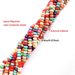 94pcs 4-6mm Turquoise Stone Spacer Beads DIY Necklace Making