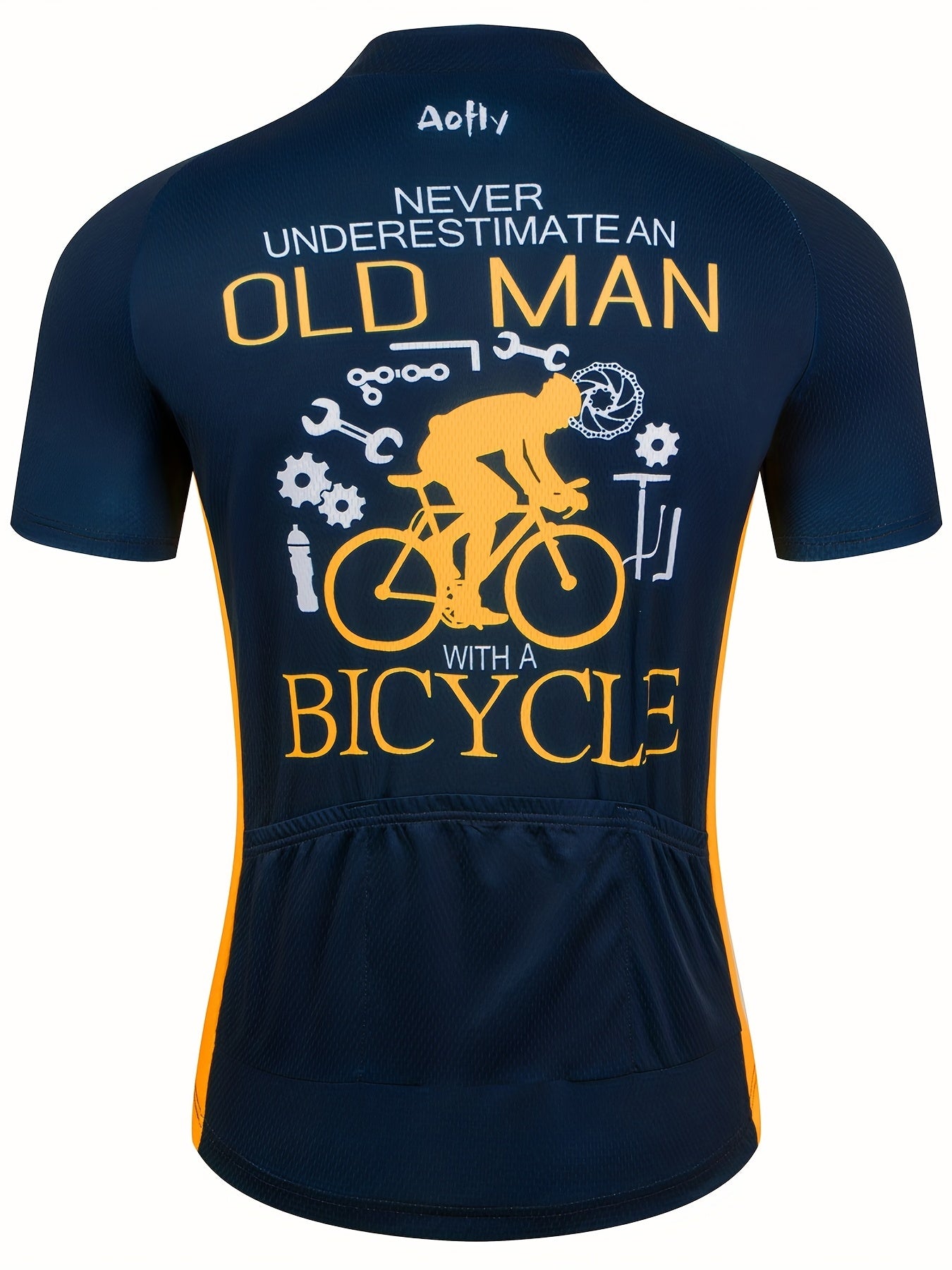 Men's Cycling Jersey Short Sleeve Breathable Bicycle Jersey With 3 Back Pockets