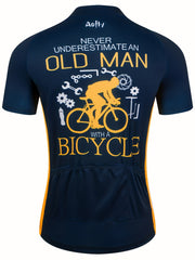 Men's Cycling Jersey Short Sleeve Breathable Bicycle Jersey With 3 Back Pockets