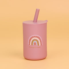 6oz Silicone Kids Cups with Straws and Lids for Training
