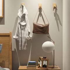 Wooden Hook Wall Wardrobe Modern Beech Walnut Hotel