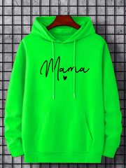 Mama Print Hoodies For Men Graphic Sweatshirt Kangaroo Pocket