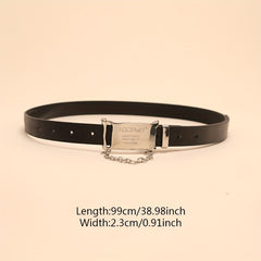 Chain Tassel Buckle Belt Unisex PU Belt Casual Jeans Pants Belts