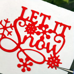 Let It Snow Cutting Die For Scrapbooking Blade Background Stencil Card
