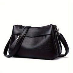 Vintage Charm Soft PU Leather Womens Crossbody Bag for Daily Style