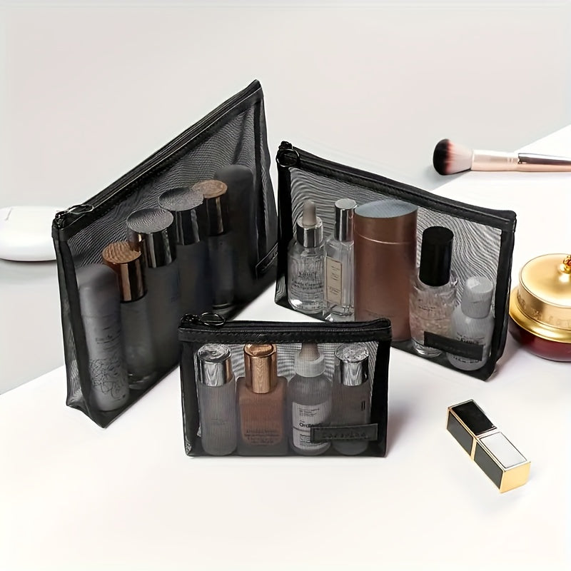 Mesh Makeup Bag Mesh Pouch Cosmetic Organizer Pouch 3 Sizes