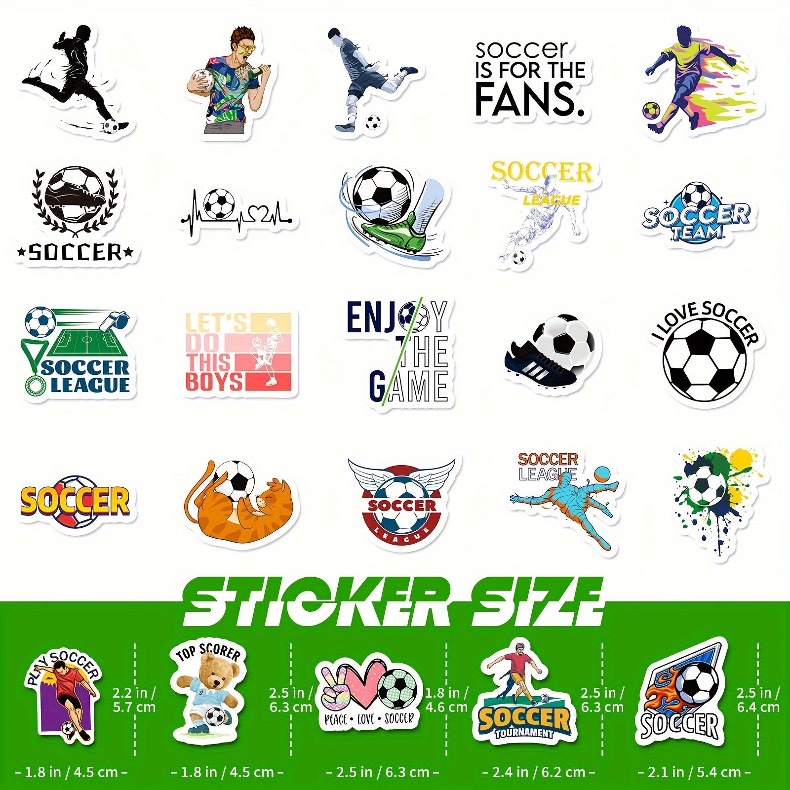 50pcs Football Star Team Graffiti Stickers Waterproof Decor