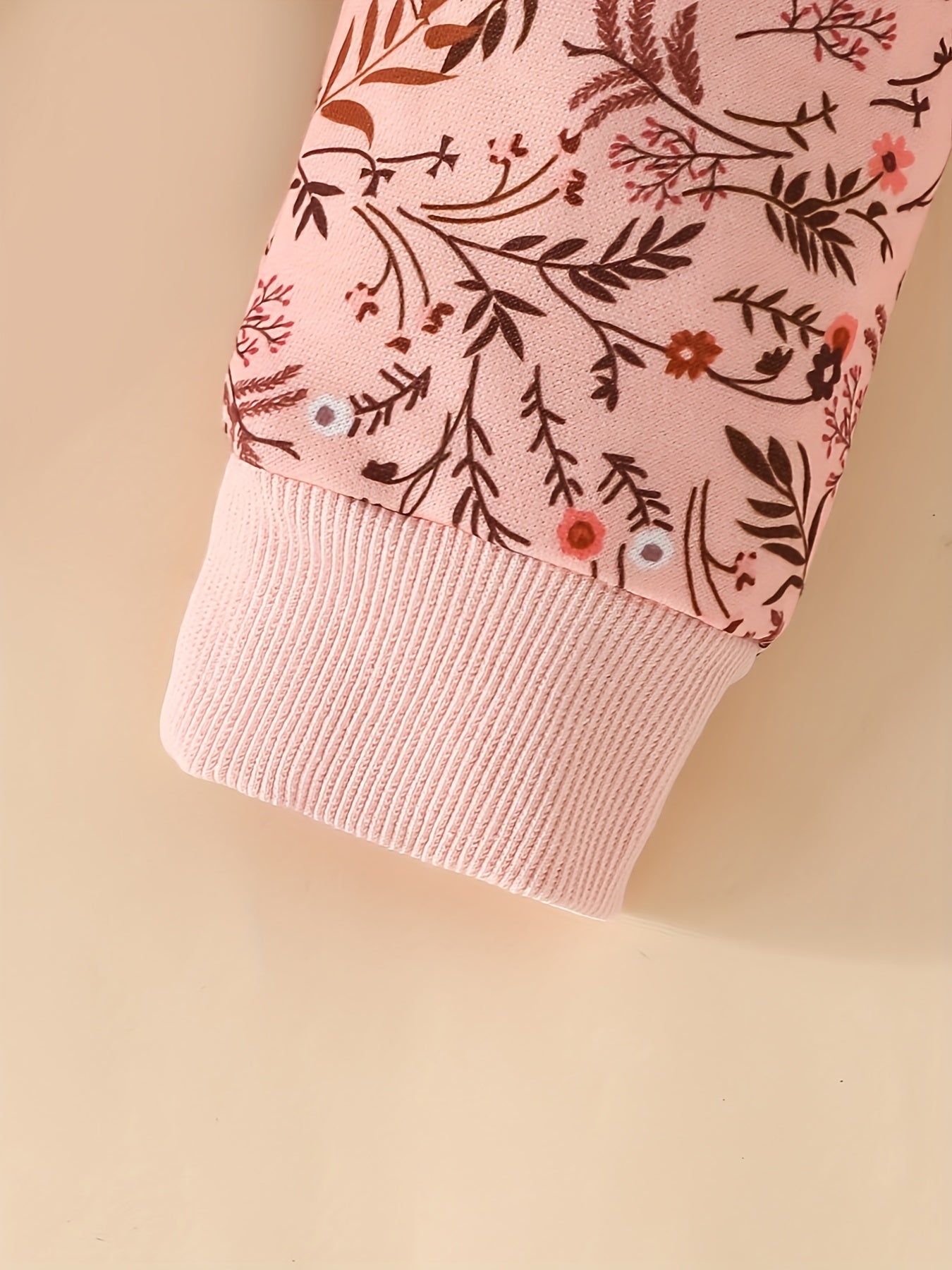 Baby Girl's Ditsy Print Sweatshirt Top Pants 2pcs Outfit