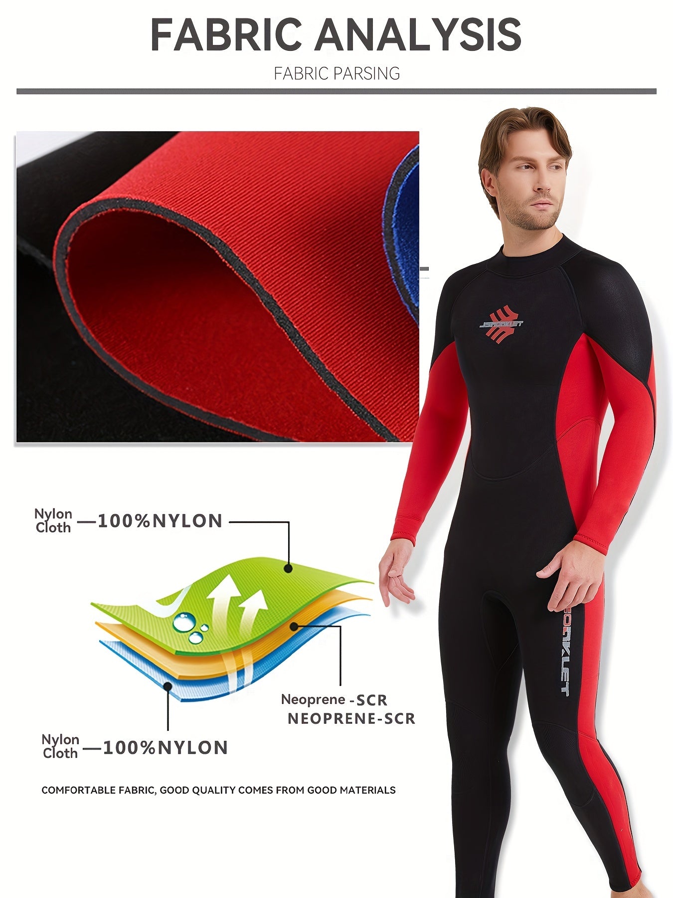 Men's 3mm Neoprene Diving Suit Anti Jellyfish Cold Proof Wetsuit