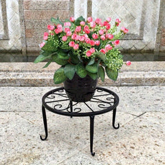 2pcs Metal Rustproof Iron Plant Stand Indoor Outdoor Garden Planters Pots