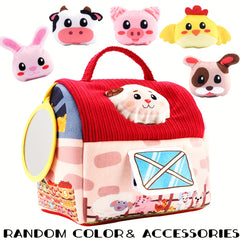 Interactive Surprise Barn Toy with Stuffed Farm Animals & Sensory Balls