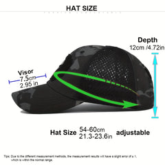 Camouflage Baseball Cap Skull Embroidery Patch Tactical Mesh Trucker Hat