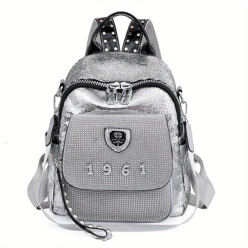 Y2K Rhinestone Backpack Purse Studded Crossbody Bag for Women