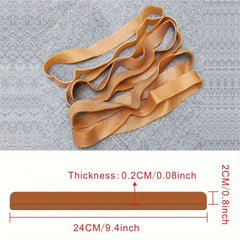5pcs Large Yellow Rubber Bands 9.4in Stretchable Elastic Rings for School