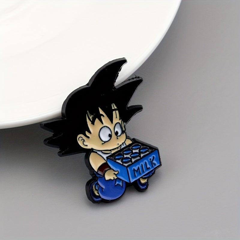 Creative Milk Pin Brooch for Men