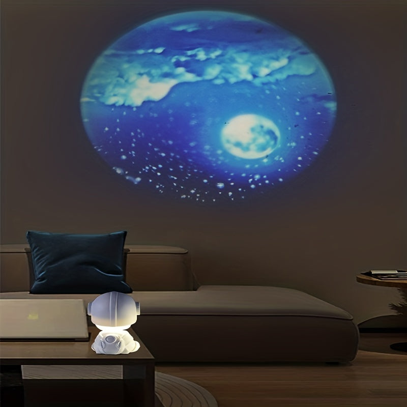 Hand Carved Resin Astronaut Star Light Night Light