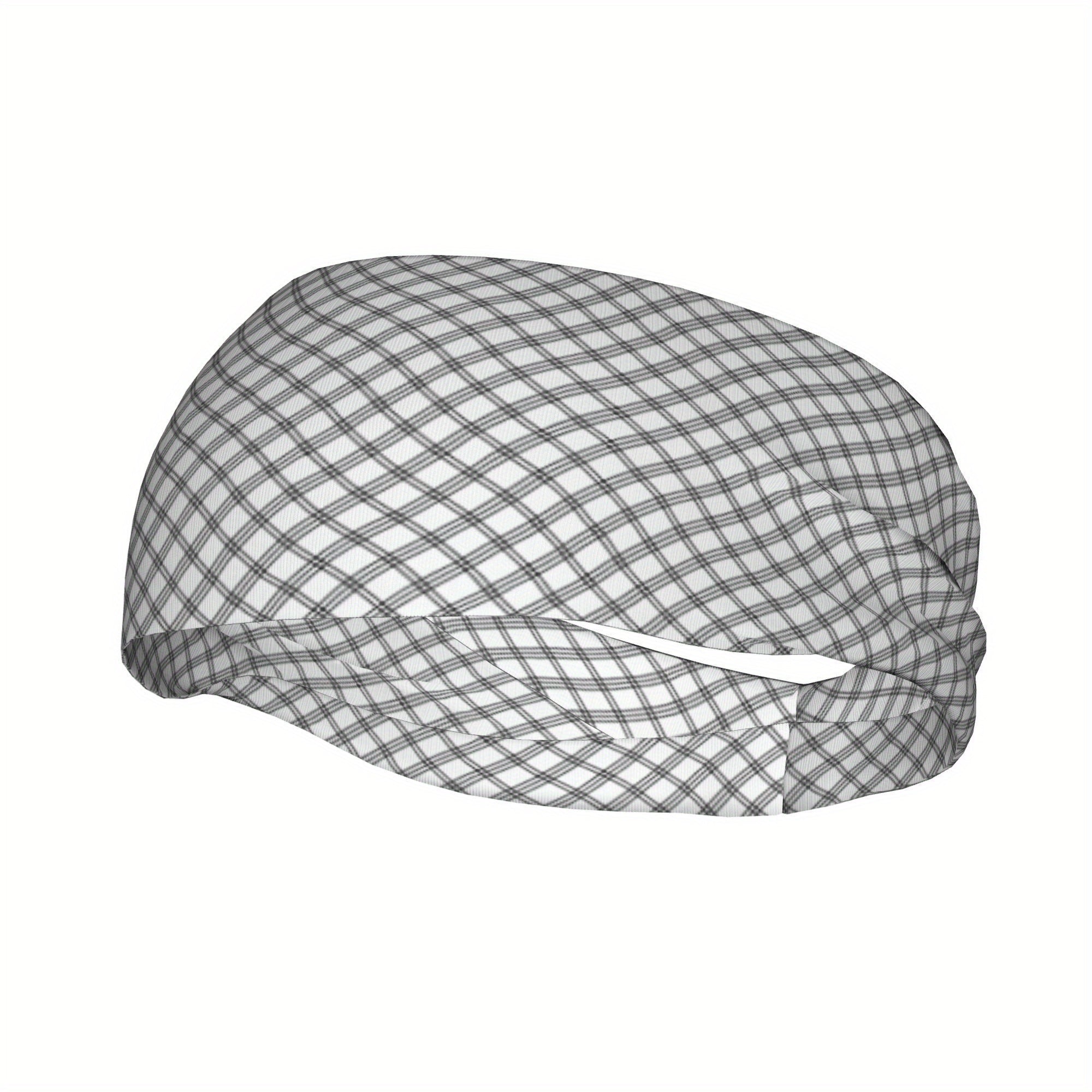 Vintage Plaid Headband Adjustable for Sports & Casual Outfits