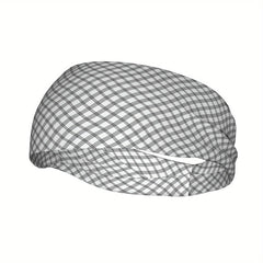 Vintage Plaid Headband Adjustable for Sports & Casual Outfits