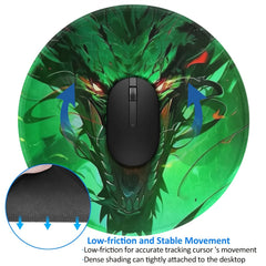 Dragon Pattern Round Mouse Pad 20x20cm for Games & Office