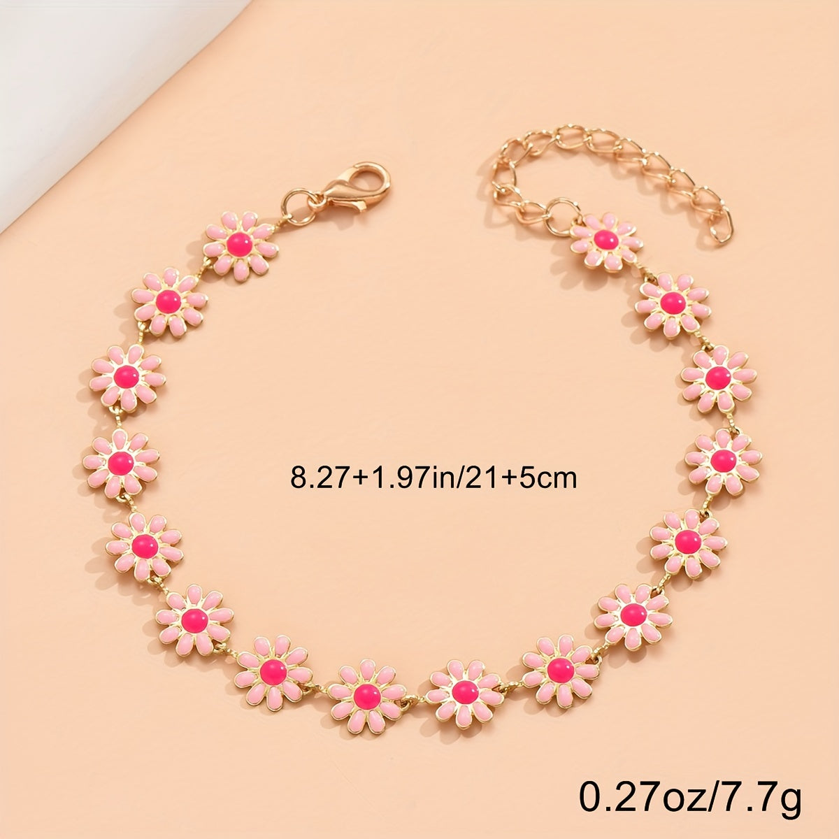 Women's Small Dropping Oil Flower Anklet Beach Jewelry