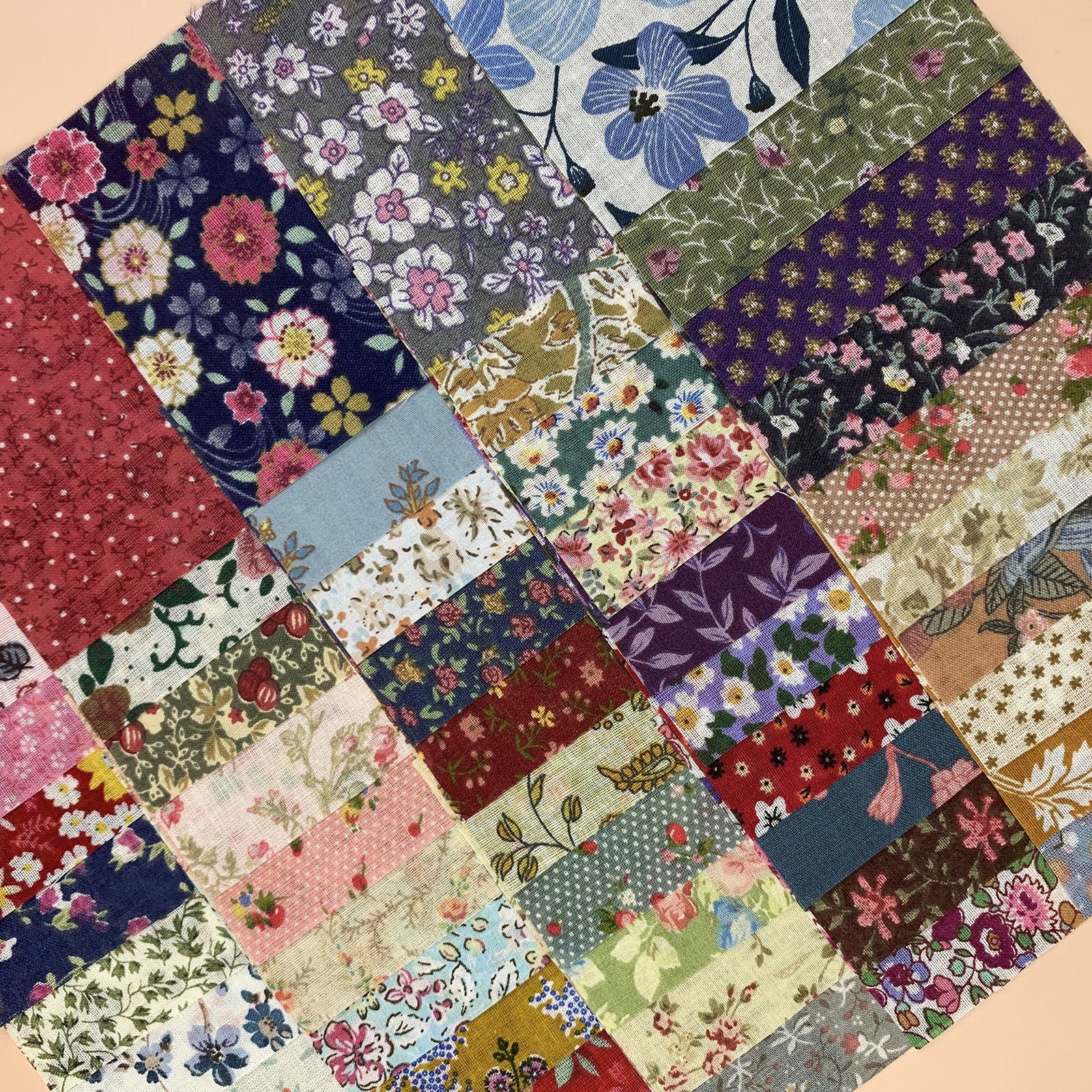 50pcs Dark Fabric for Handmade&Cloth DIY