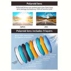 Men's Polarized Sports Sunglasses For Running Cycling Golf Fishing