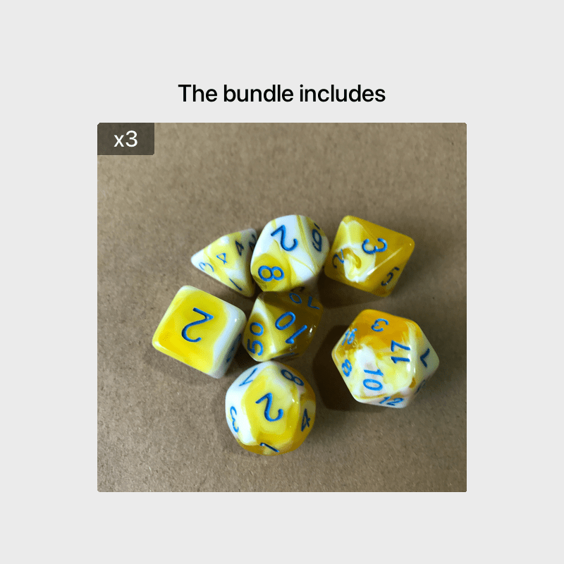 7 Double Colors Dice Sets for Table Games