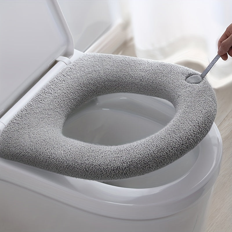 Winter Plush Toilet Seat Cushion - Detachable & Reusable Ring Cushion