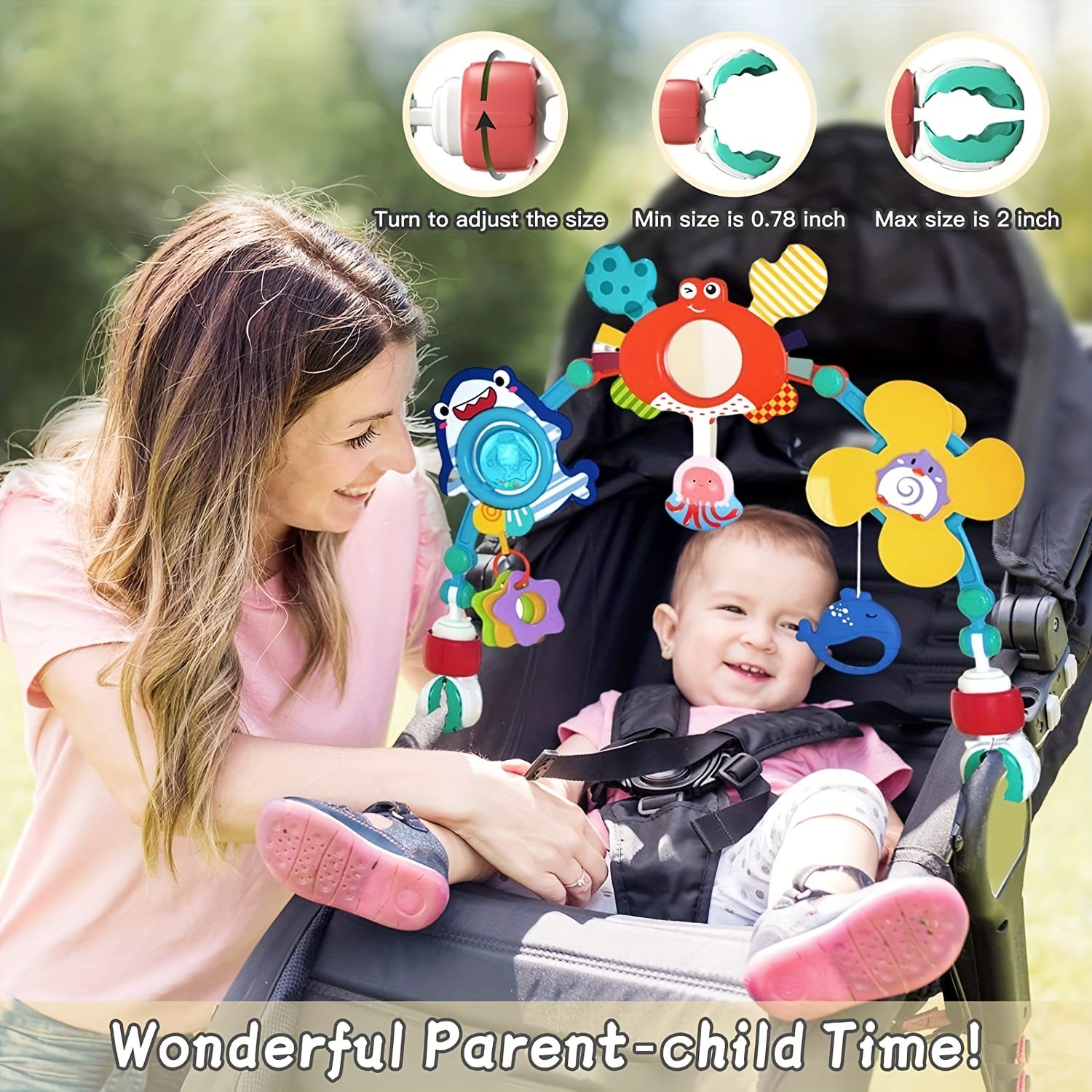 Adjustable Baby Hanging Toy for Crib Stroller Car Seat