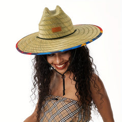 Boho Wide Brim Sun Hat Straw Hat UV Protection Women Summer