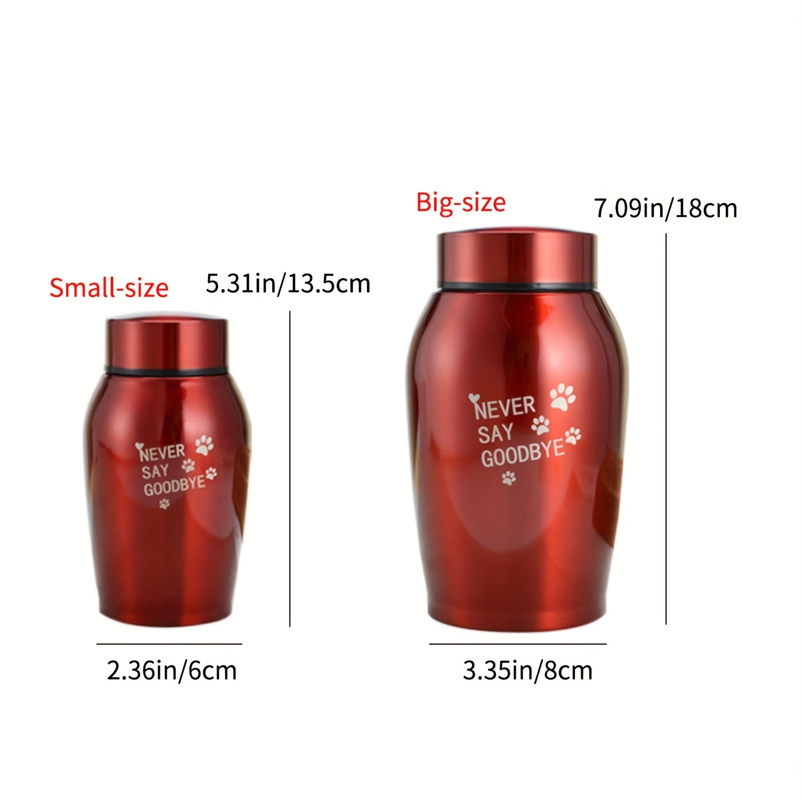 Custom Small Pet Cremation Urn with Personalized Information