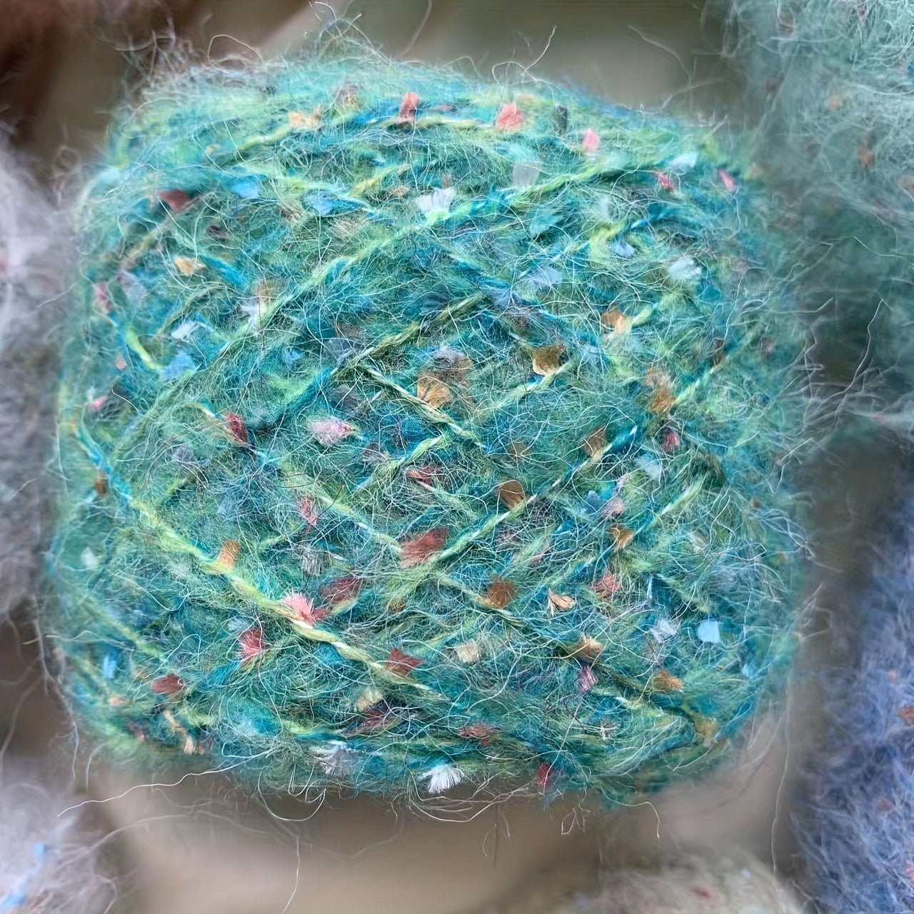 Mohair Sequins Yarn for Knitting Crocheting DIY