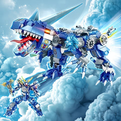 Triangle Mech Dinosaur Transformer Building Blocks Toy Model