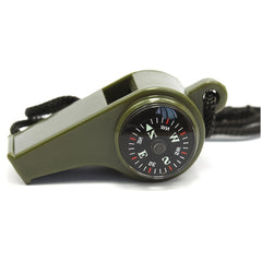 Survival Whistle Compass Thermometer Emergency Signal for Outdoor Camping Hiking