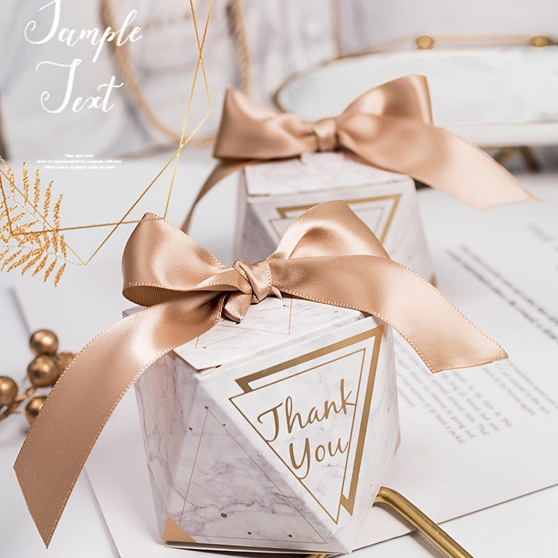 10pcs Wedding Candy Box With Bowknot for Thanksgiving
