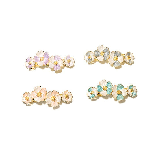 Golden Flower Hair Clip Barrette Hairpin Accessories