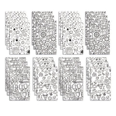 12pcs Back To School Spiral Notebooks 9.91 x 6 Blank Pocket Notepads