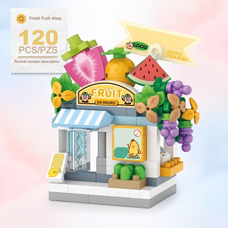 Mini Street View Blocks Build Your Own Dream Shop DIY Models